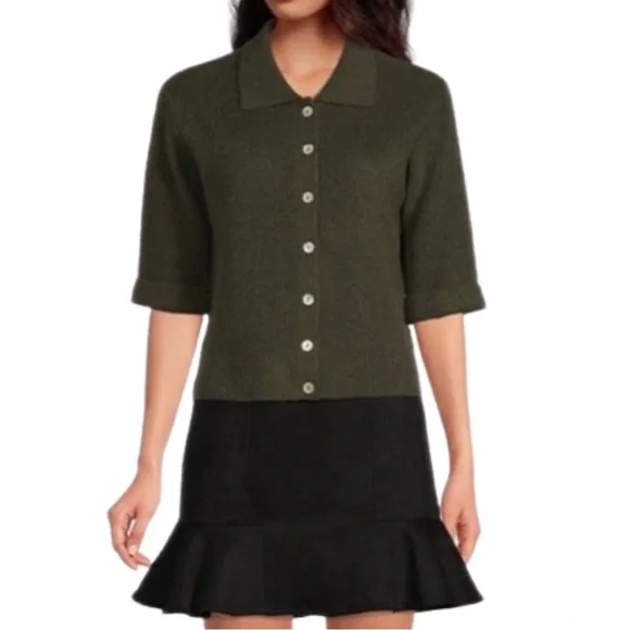 NWT $79 a loves a Ruffle Hem Faux Suede Skirt - Picture 5 of 7